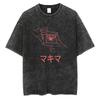 Anime Chainsaw Washed Short Sleeved Round Neck Yk Tshirt Ropa Hombre Men Clothing New in Top Tees Mens TShirt Camisetas