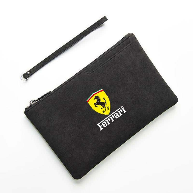 

Keychain Wallets Card Bag Car Key Cover Case Coin Purse Strorage For Ferrari SP1 812 F40 SF90 458 488 599 612 FF F12 Accessories