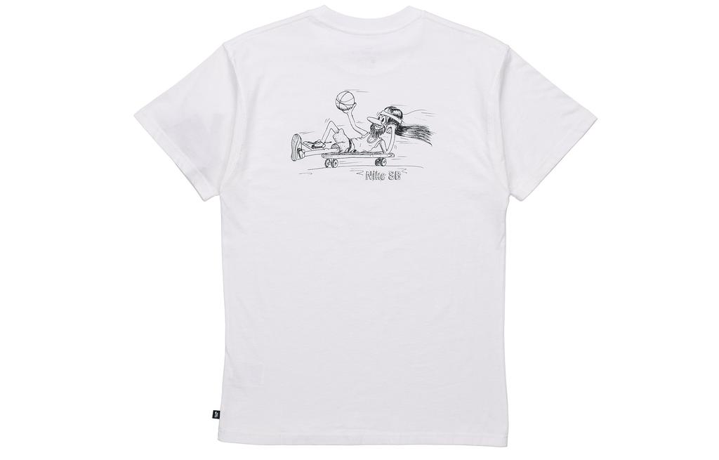 Nike SB Drop Shoulder Sleeve T-Shirt Unisex White CW1465-100