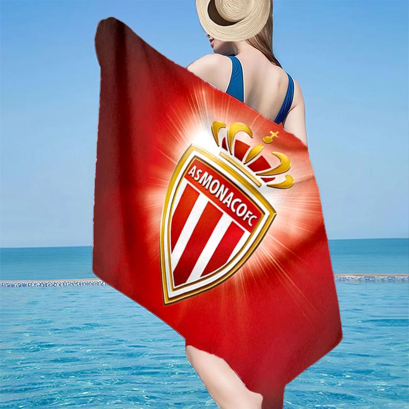 1PC As Monaco Crest Beach Towel - Soft, Absorbent Microfiber, Lightweight, Ideal for The Beach, Parties, Travel, Camping fan gifts