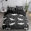 Flying Vampire Beding Set Bats Soft Duvet Cover Sets Witchcraft Magic Polyester Warm Comforter Cover Single Double King Comfortable Quilt Covers 3pcs