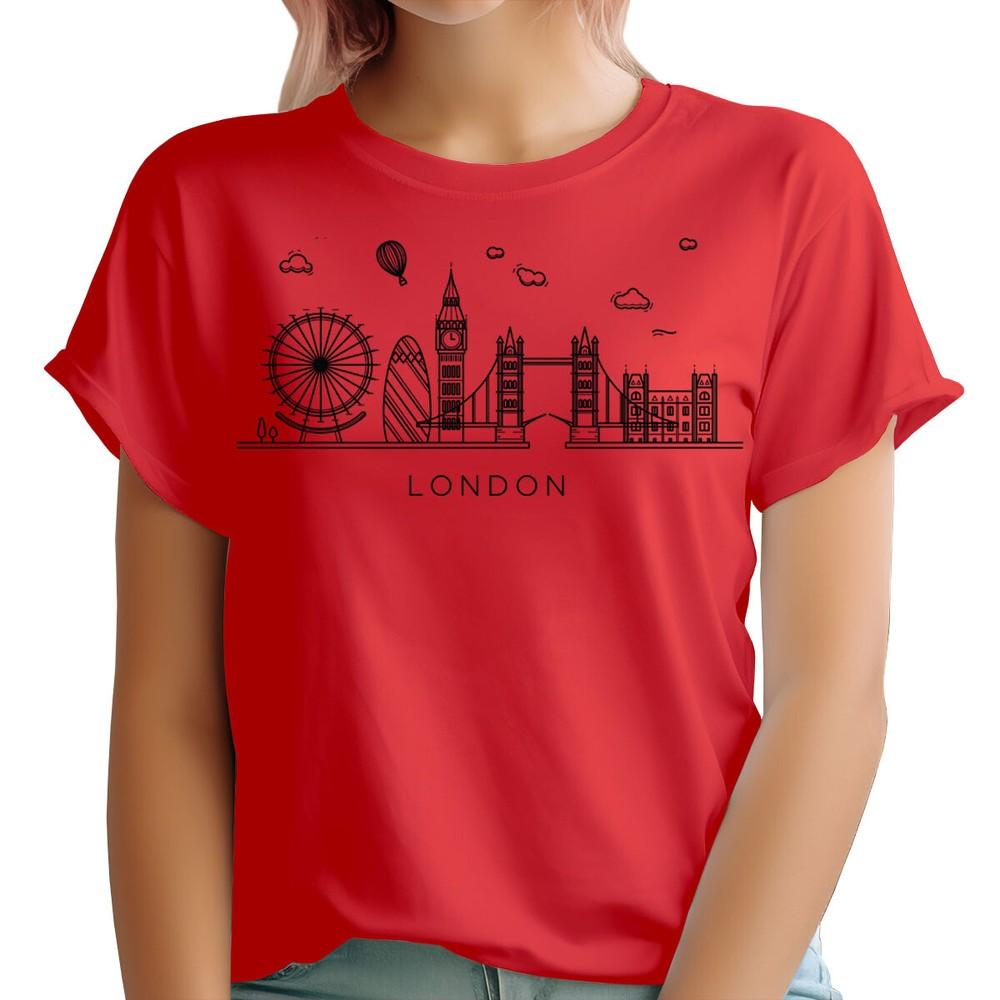 London Skyline England Uk Tower Souvenir Cute Gift Unisexs TShirts Top Ta51 S