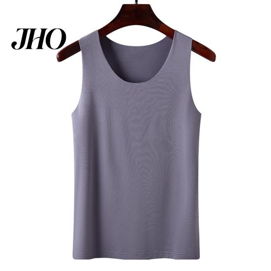 Women Seamless Ice Silk Vest Bottoming Sleeveless Pure Color Plus Size Stretchy Round Neck Dry Cooling Camisole Summer Dating Office Vacation