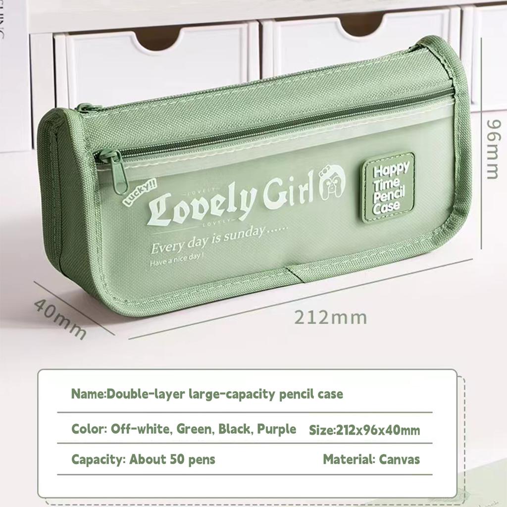 Large Capacity Transparent Pencil Case Student Pencil Box Ins Simple Korean Pen Bag School Office Supplies Stationery