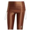 Womens/Ladies Shiny Layered Slim Shorts
