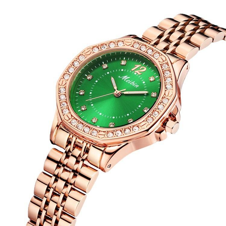 Stylish Square Women's Watch Diamond-encrusted Waterproof Steel Belt Women's Watch Square Win Clock
