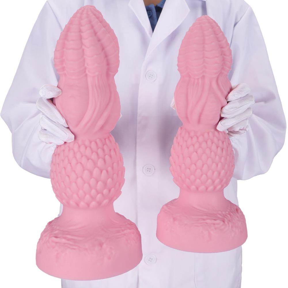 Extra Large Alien-Shaped Anal Plug - Liquid Silicone SM Sex Toy for Men & Women, Ergonomic Posterior Pleasure Device