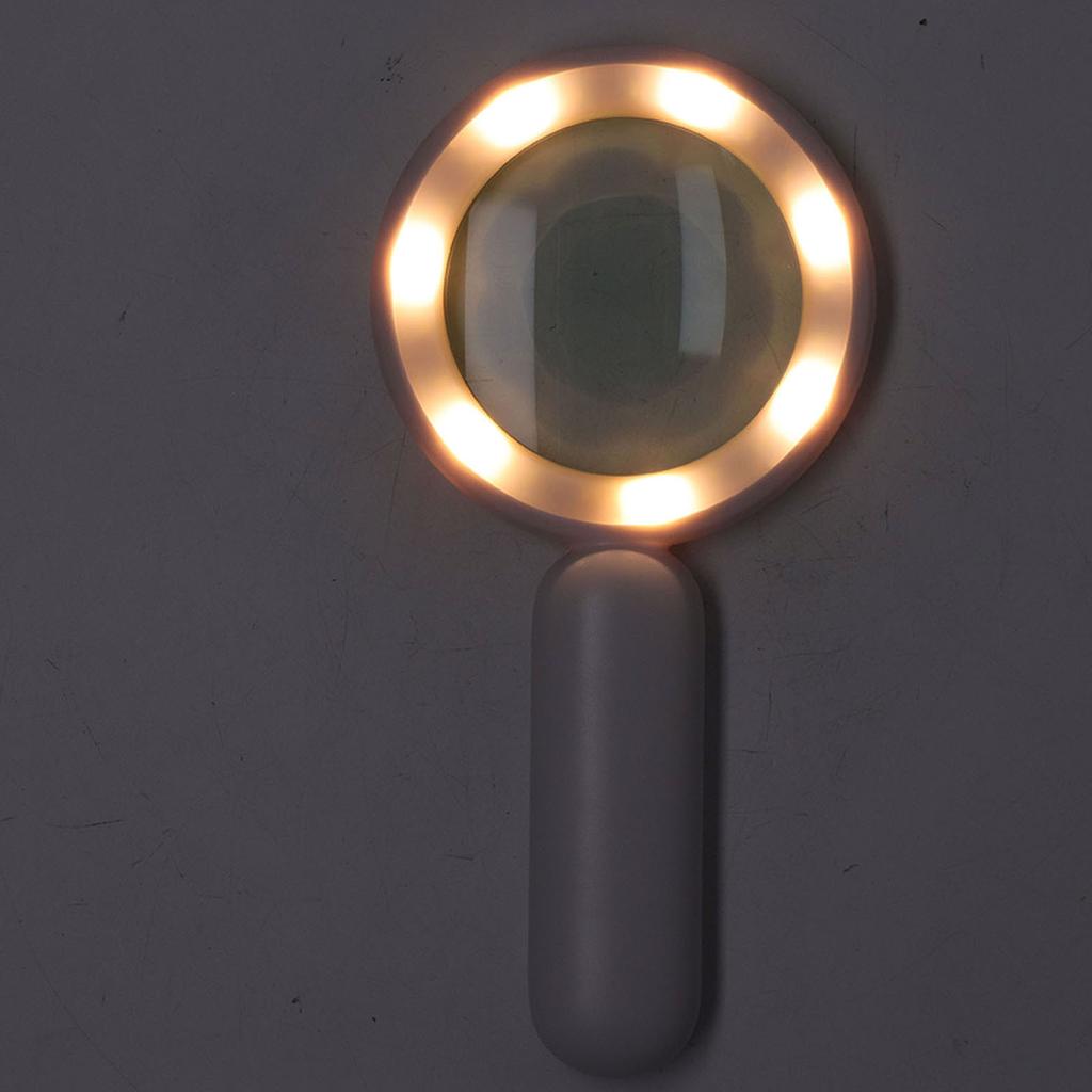 Handlupe 20X Optische Lupe mit 21 LED-Leuchten USB-Aufladung Touch