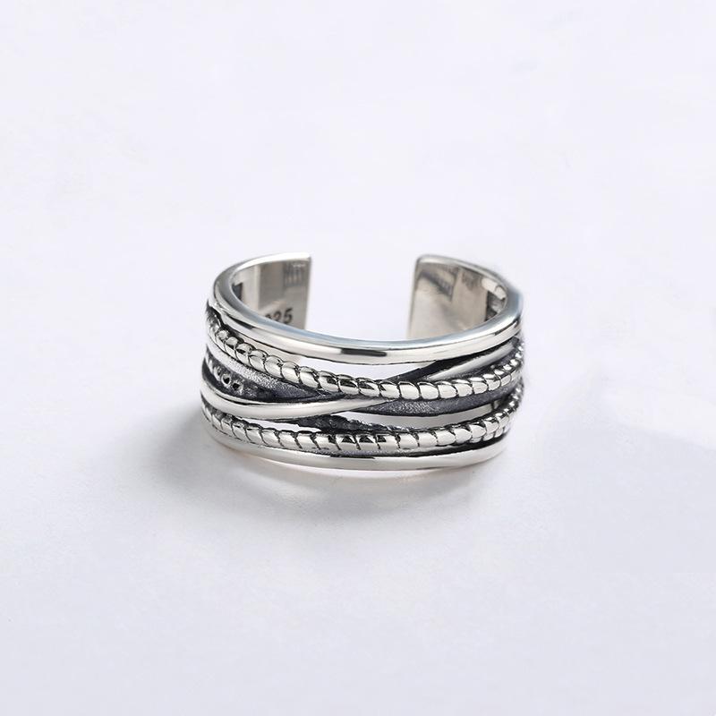 Copper Twisted Wire Twist Ring For Women Gift Irregular Geometry Jewelry Accessories Dropshipping