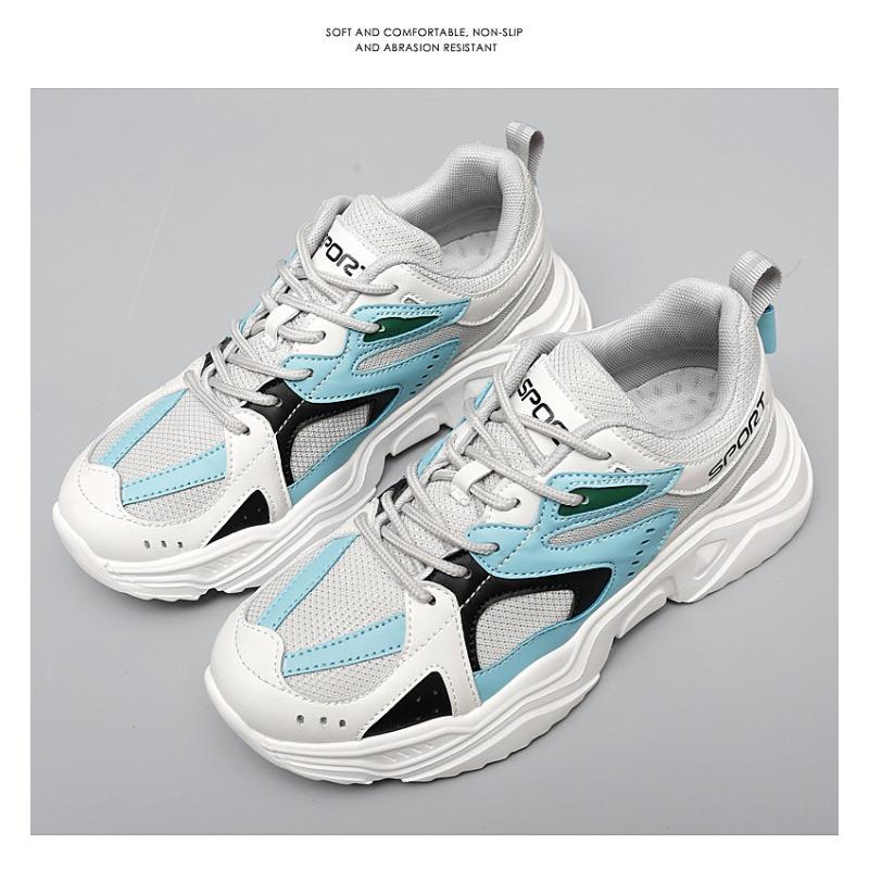 Summer Breathable Sports Shoes with Thick Sole and Increased Height for Women Breathable Small Size Women's Shoes