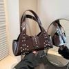 New Retro Rivet Tote Bag Fashionable and Personalized Shoulder Underarm Bag For Women Trend Large Capacity Purse and Handbags AVE