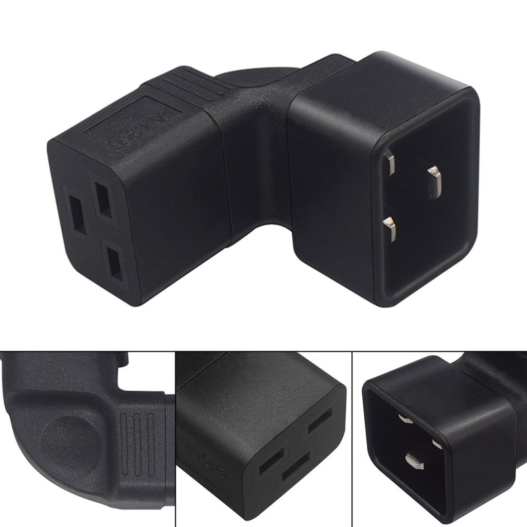 IEC 320 C20 To C19 Power Adapter Conversion Adaptor , Male C20 To C19 Power Supply Converter 100-250V 10A Black