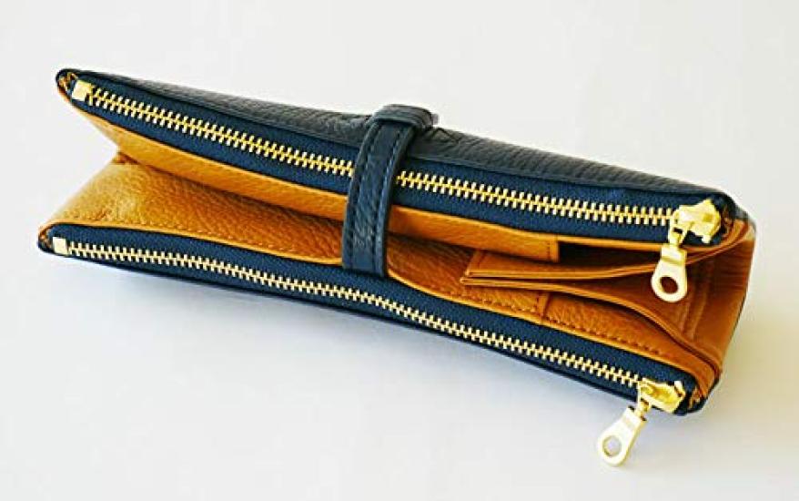 CCOMPANY LIMITED Lupo 2 Second Genuine Leather Italian Leather Pencil Case (Orange)