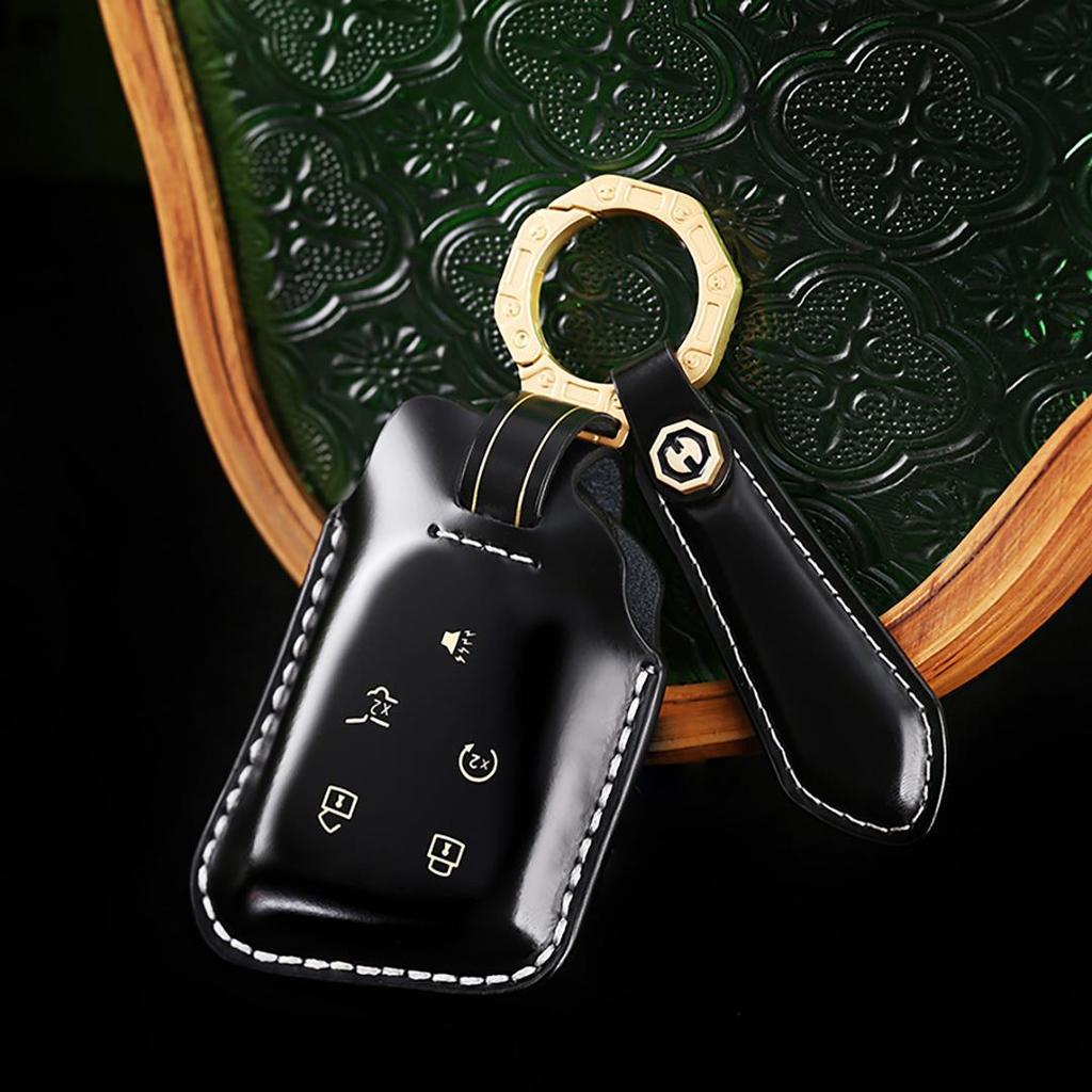 Suitable for New Style Buickang Kewei Handmade Cowhide High-End Car Key Cover
