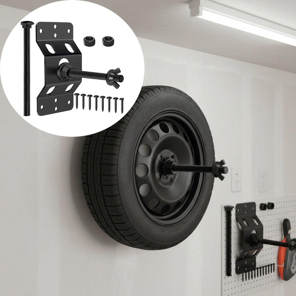 Easy Installation Enclosed Trailer Tire Bracket Heavy Duty Spare Tire Holder  For House Garage