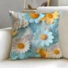 3D Flower Cushion Cover Soft  EasyWash Pillow Case  Versatile for Couch Bed Travel and Office
