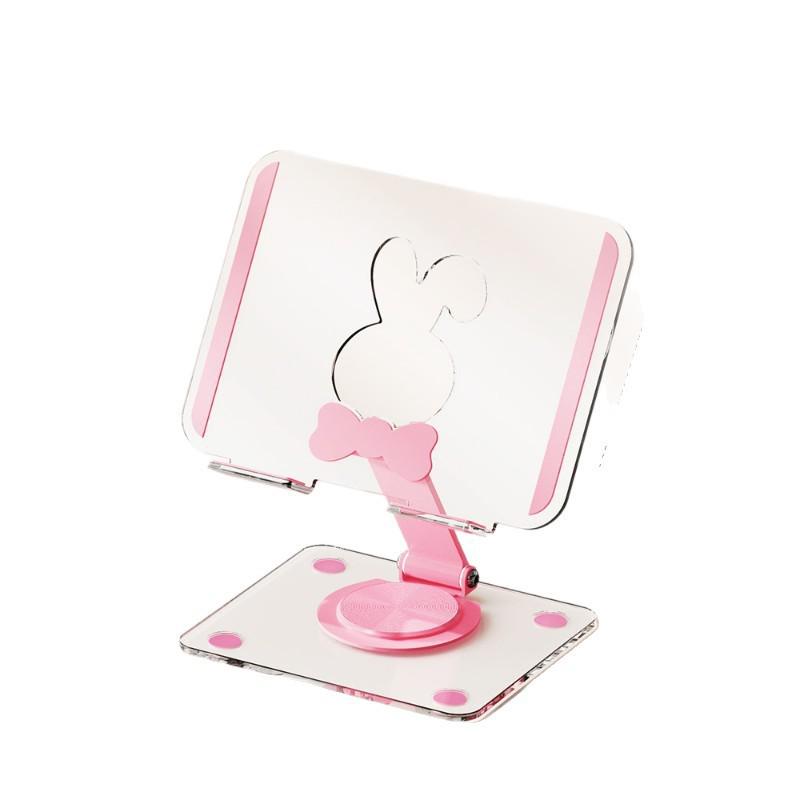360° Rotating Clear Tablet & Phone Stand for Desktop - Ideal for IPAD & Lazy Viewing