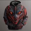 Herren 3D-Kapuzenpullover Sweatshirts Mode Cool Täglich Langarm Rundhalsausschnitt Party Urlaub Streetwear Herbst Winter Trainingsanzug Mantel