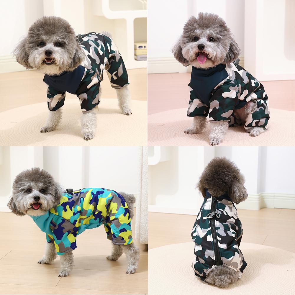 Thick Pet Puppy Jumpsuit Clothes Winter Warm Dog Coat Jacket For Small Dogs Waterproof Camouflage Chihuahua Pug Overalls Costume