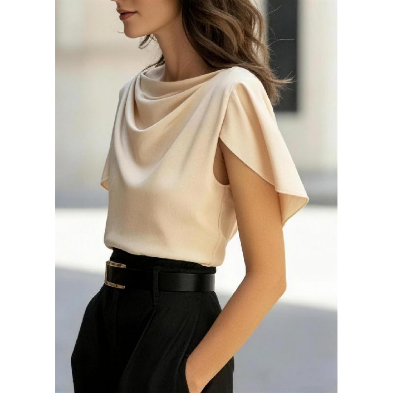 2026 New Women's Summer Commuting Versatile Satin Short-Sleeve Shirt Top