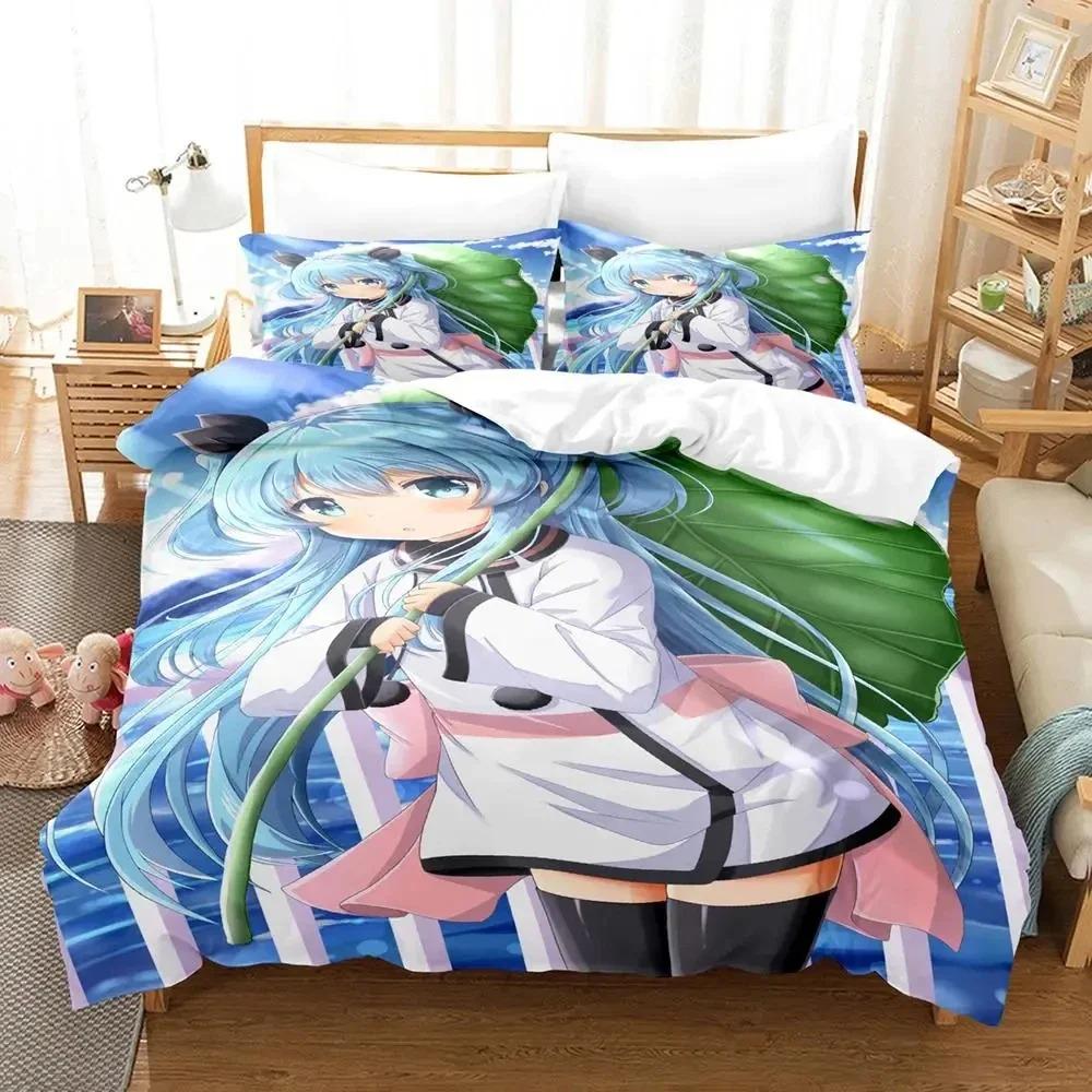 Anime Celestial Method Sora no Metho Bedding Set Duvet Cover Bed Set Quilt Cover Pillowcase Comforter king Queen Size Boys Adult