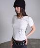 PRENDA Star Stud Short Sleeve White