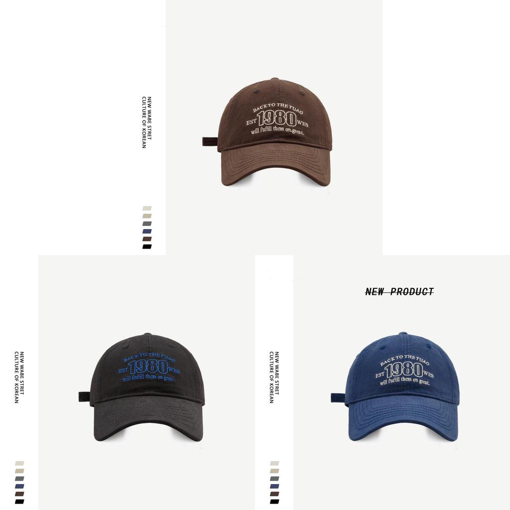 Korea Style Letter Embroidered Baseball Cap For Men Women Sun Protection Summer