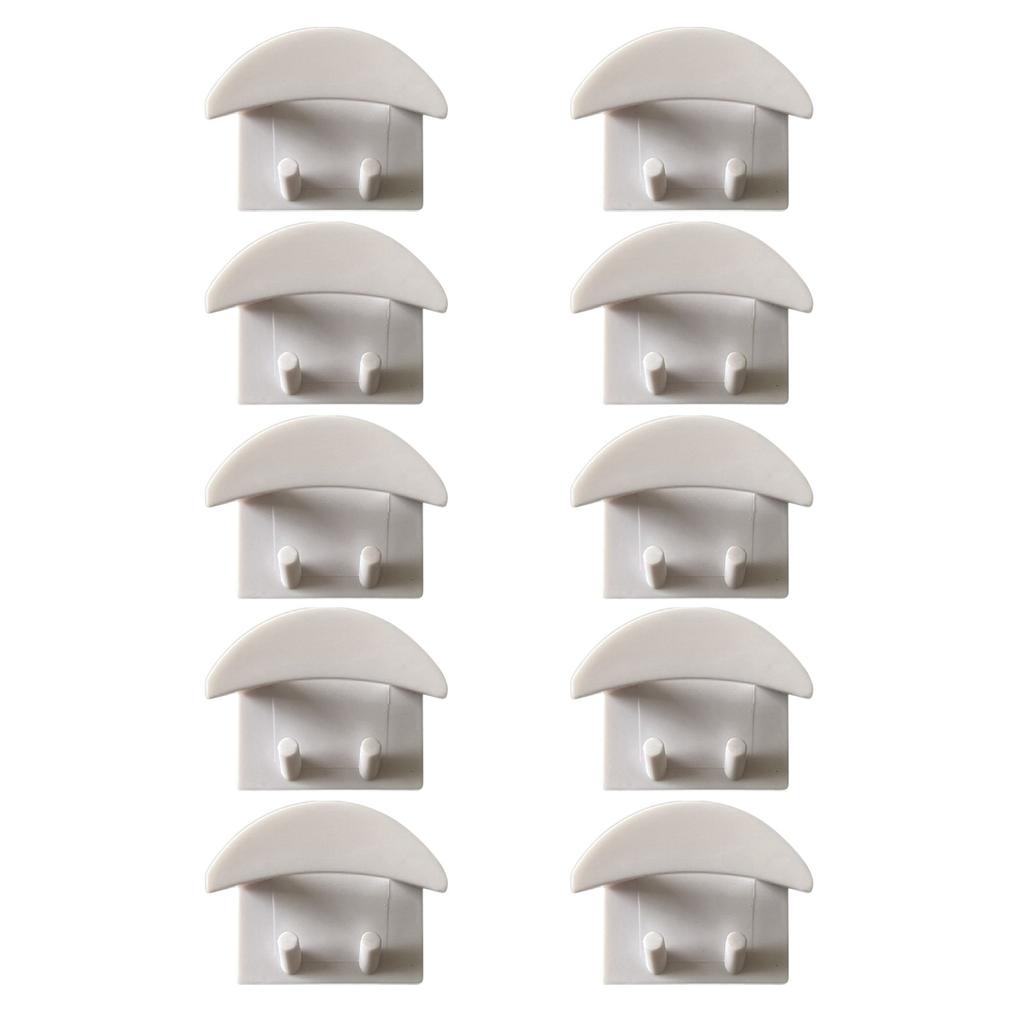 Strong Adhesive Hat Hooks 10pcs Durable Wall Mounted Hooks for Hanging Hats Caps and Light Accessories Suitable for Various Surfaces