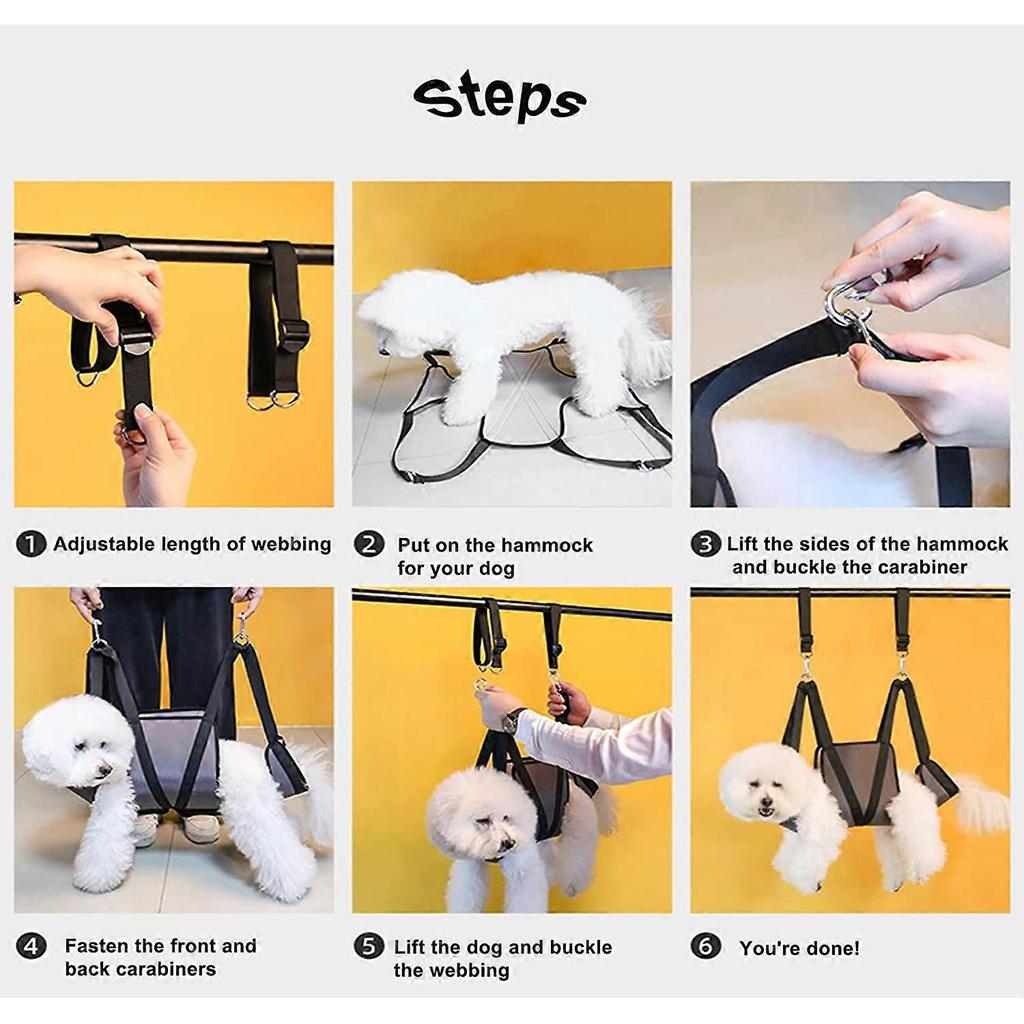 Dog and Cat Grooming Hammock, Tabletop Grooming Nail Clipper Harness, Suitable for Cats and Small and Medium-sized Dogs.Blue(S)