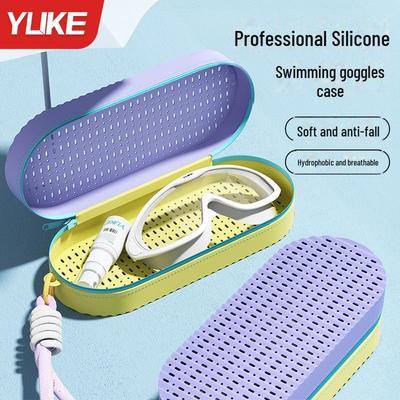 Silicone Anti-Scratch Swimming Goggles Storage Box for Men, Women, and Children - Breathable and Durable for Diving Protection