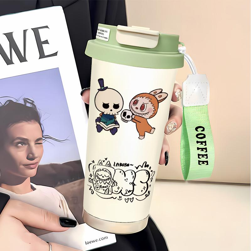 Slámkový hrnek na vodu Velká kapacita 316 Nerezová ocel Vysoká hodnota Termoska na dvojí pití Hrnek na kávu do auta