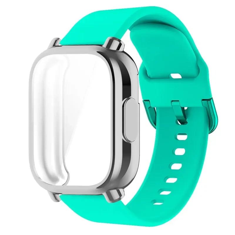 Protector Case+Silicone Strap For Xiaomi Redmi Watch 5 active/5 Lite Full Cover Screen TPU Soft Shell and Breathable Sport Bands