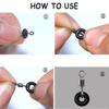 Bait Connection Tool Opening Fishing Swivel Fishing Connector Rolling Swivel Opening Rotating Ring