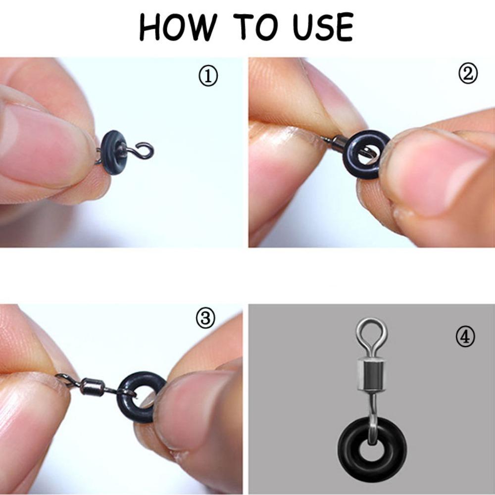 Sequins 8 Shape Rolling Swivel Fishing Connector Opening Rotating Ring Opening Fishing Swivel