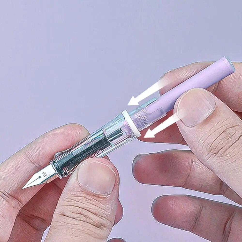 Zasněné přechodové pero 0,38 mm modré inkoustové plnicí pero Vyměnitelné inkoustové gelové pero Dárkové studentské kreativní psací potřeby Školní kancelářské potřeby