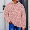 Men's Casual Long Sleeve Button Down Shirt with Leopard Print for Spring and Fall