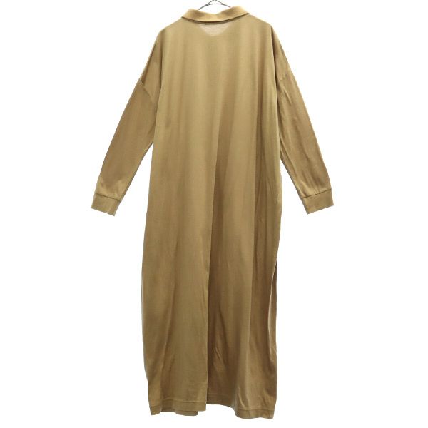Mizuiro ind vyrobeno v Japonsku Šaty košilového střihu s dlouhým rukávem Béžové Dámské Použité