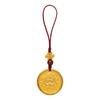 Ruyi Yellow Wealth God Keychain Pendant: Cultural Tourism Charm & Temple Commemorative Jewelry