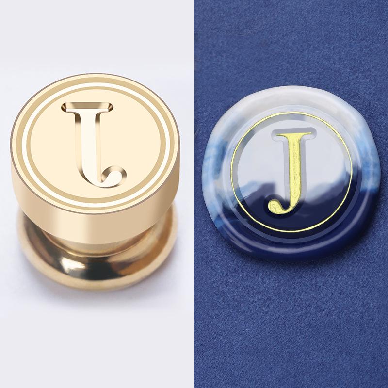 Mini Bamboo-Handled Stamp: 1.5cm Copper Head In Regular Script with Sealing Wax