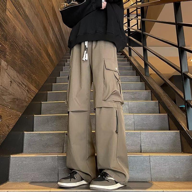 Overalls Men's Autumn New High Street Ins Tide Brand Loose Casual Pants Outdoor Fashion Multi-pocket Straight Trousers