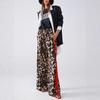 2025 Leopard Print Patchwork Loose Wide-Leg Women's Trousers