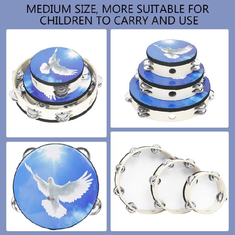 Children Tambourine Round Percussion For Party Dancing Toy Musical Instruments