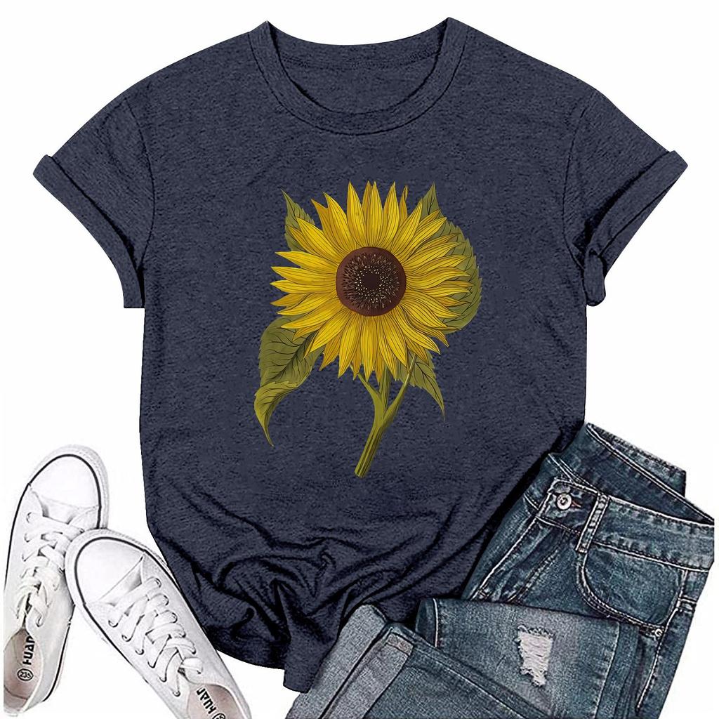 Unisex Casual Fashion Print Crewneck Loose T-shirt