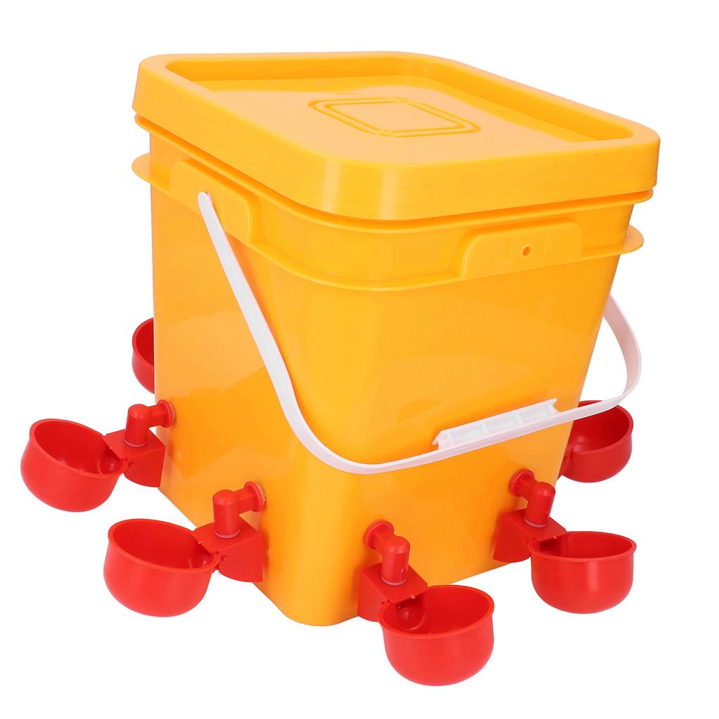Automatic Chicken Waterer Set Plastic Large Capacity Poultry Waterer Dispenser with 8 Water Bowls for Chicken Bird Duck Goose