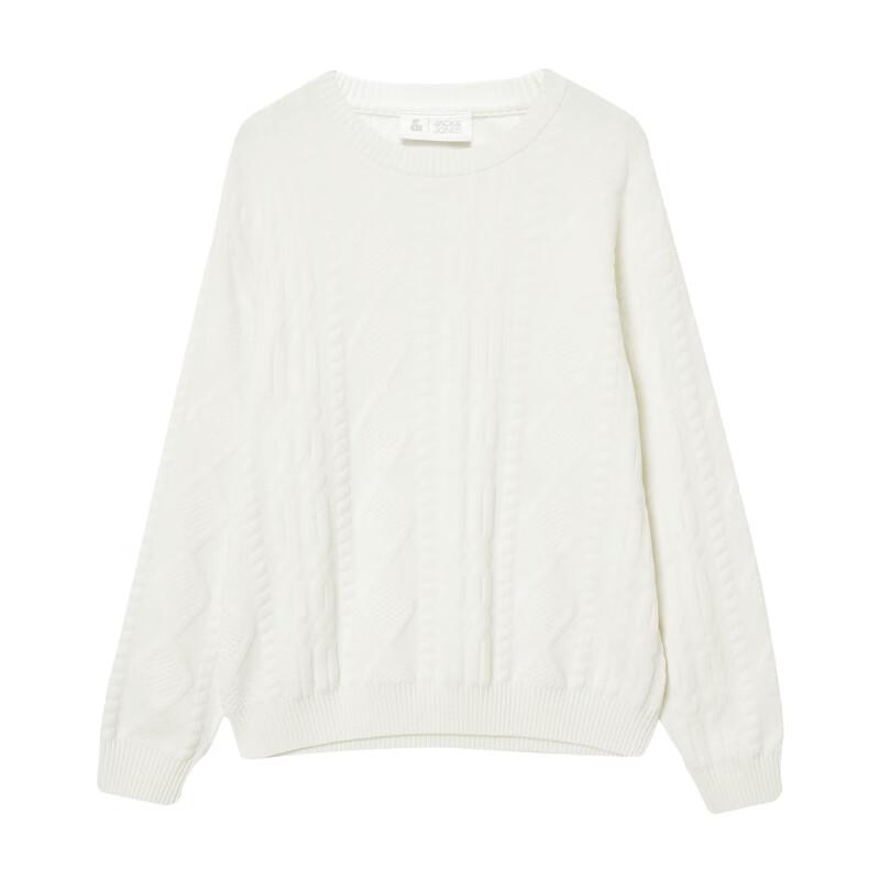 JACK&JONES Men's 2025 Loose Fit Round Neck Knit Sweater