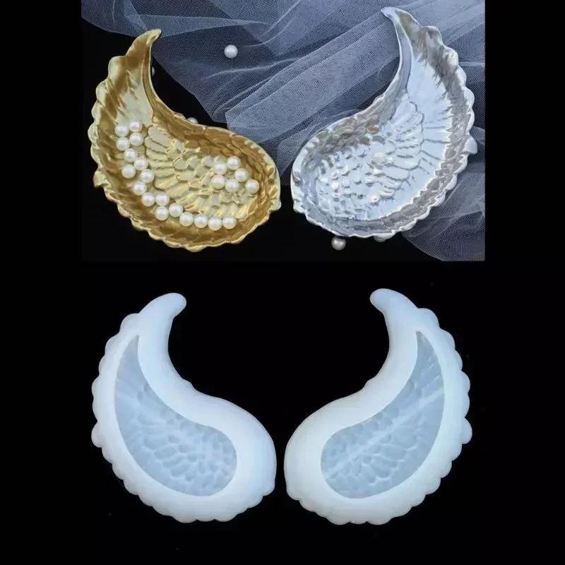 Wings Candle Mold DIY Silicone Epoxy Mold Cake Candy Chocolate Fondant Soap Cake Decorating Tool 2 Pcs/Set