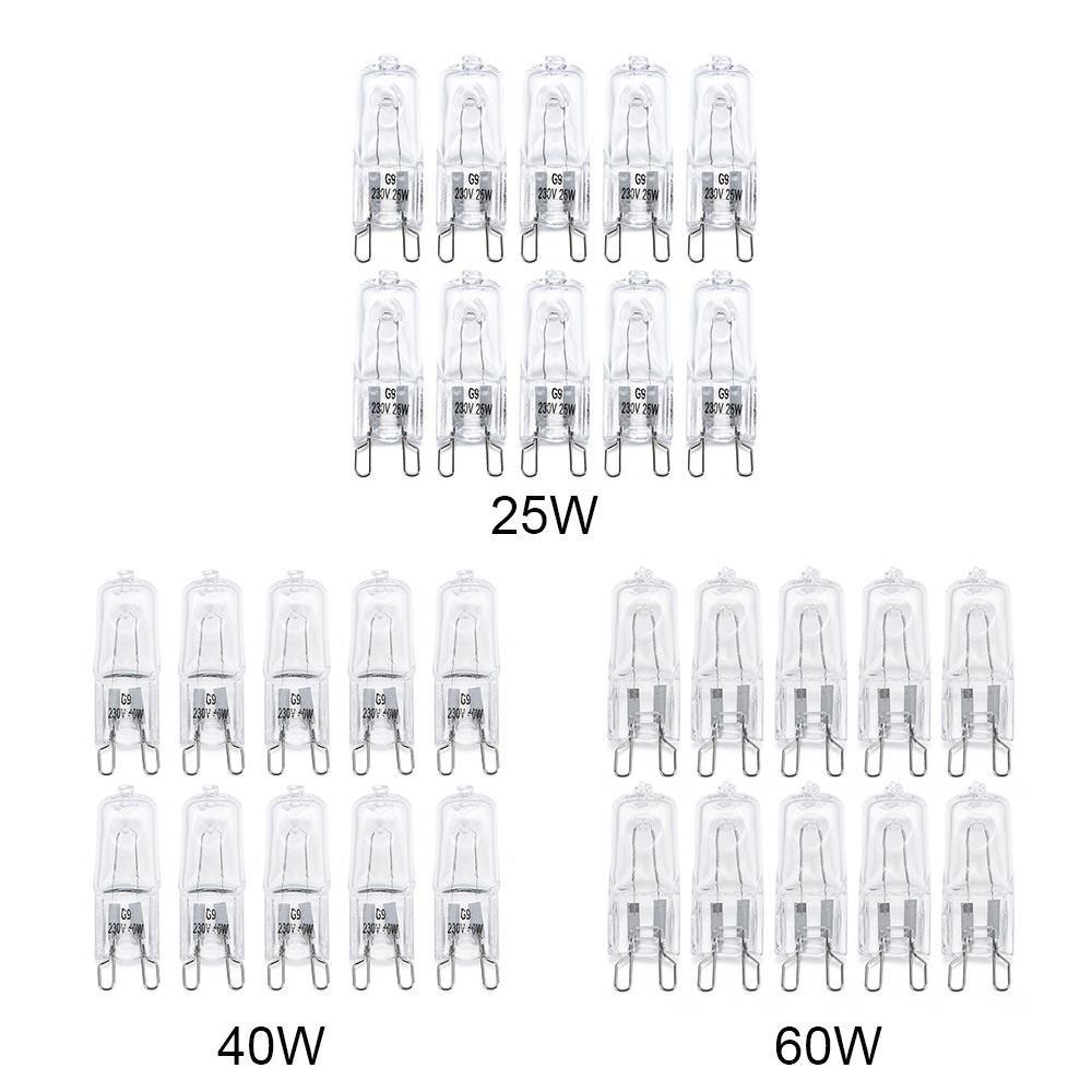 10pcs 220V Filament Lamp G9 Warm White Quality Halogen Light Bulbs  Refrigerators