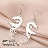 Dawapara Phönix Ohrringe für Damen Geometrisch Mythisches Tier Vogel Totem Anhänger Edelstahl Schmuck