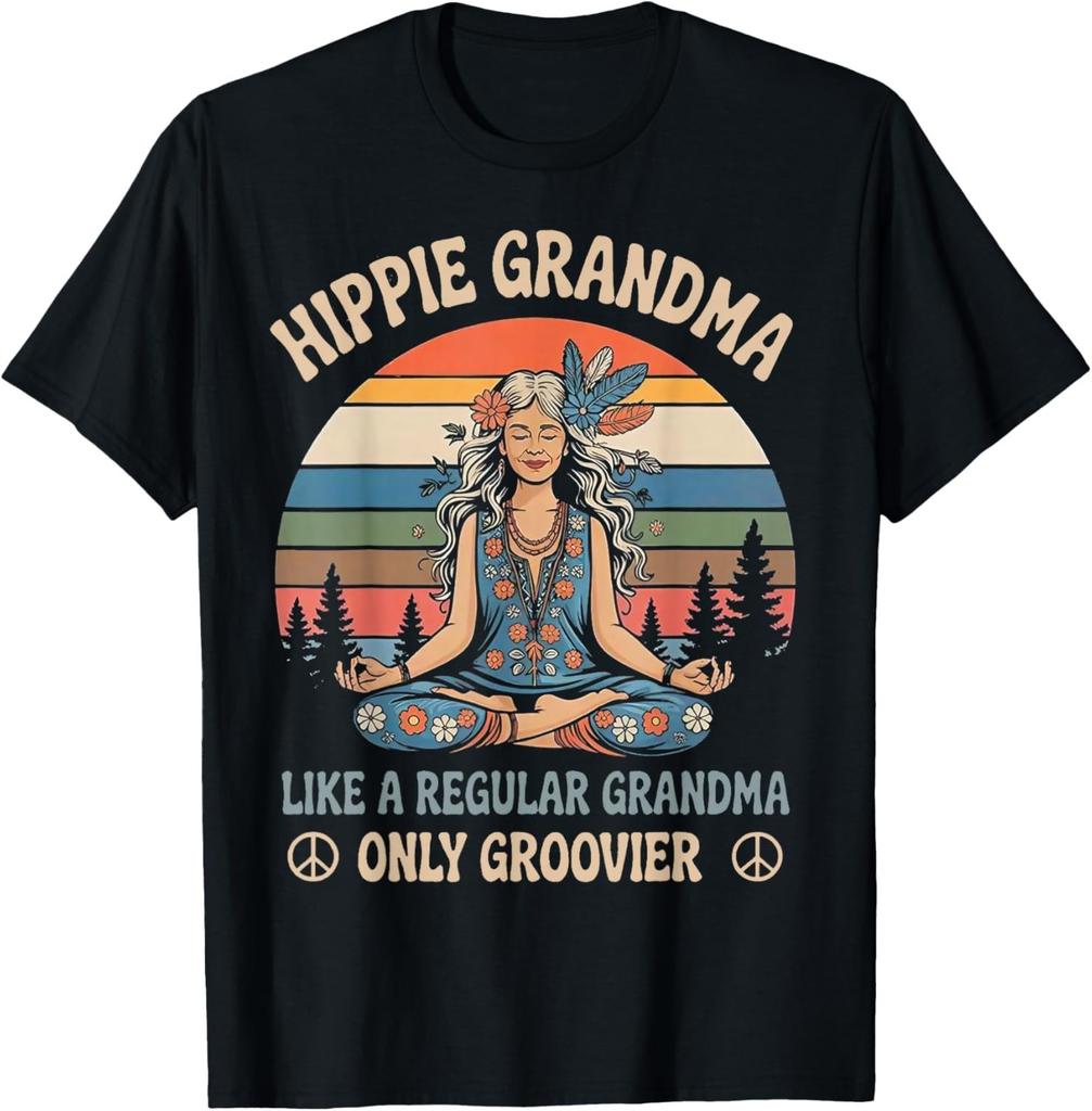 Vintage Hippie Grandma Like A Regular Grandma Only Groovier Unisex T-Shirt