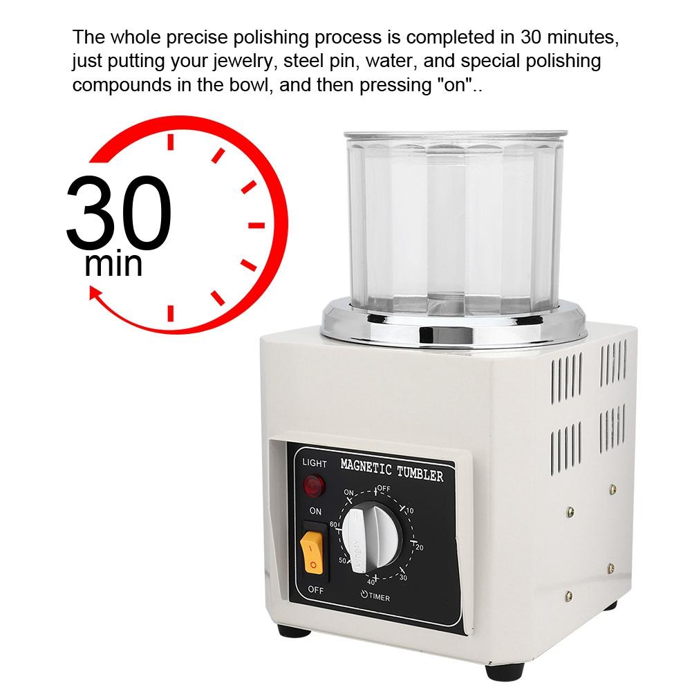 Magnetic Tumbler Jewelry Polisher Finisher Machine Professional Polishing Tool